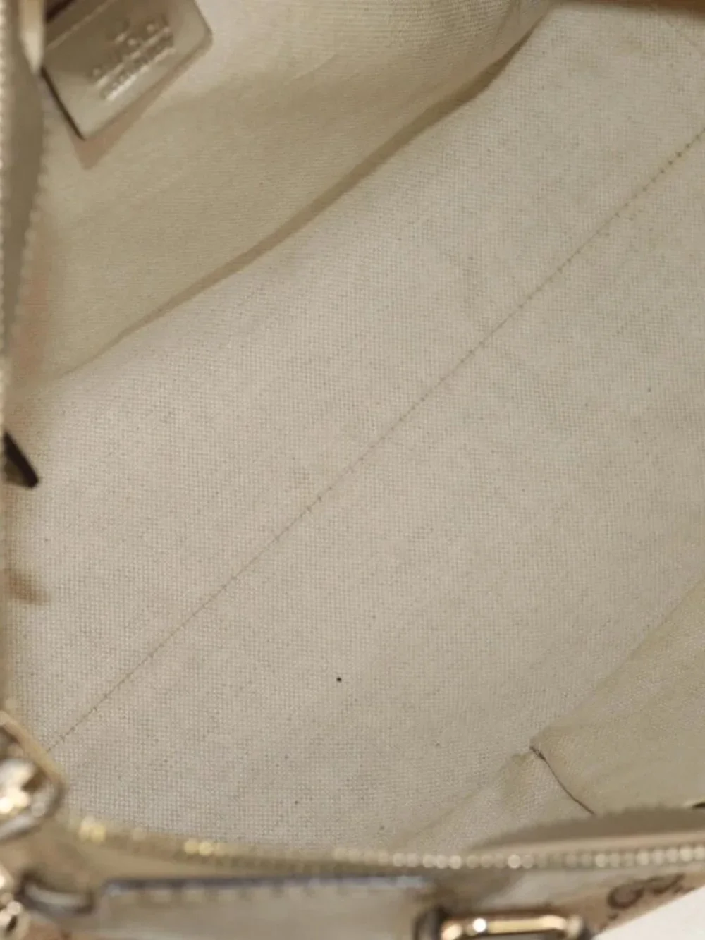 GUCCI GG Canvas Hand Bag 2way Beige Gold 269894 Auth 158077 - Picture 14 of 16